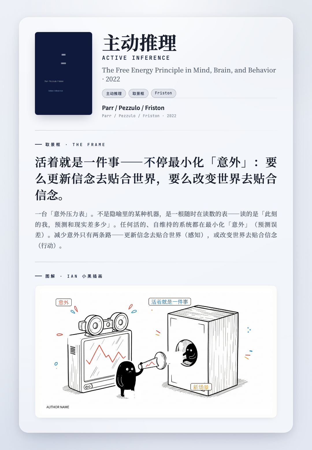 主动推理 取景框卡
