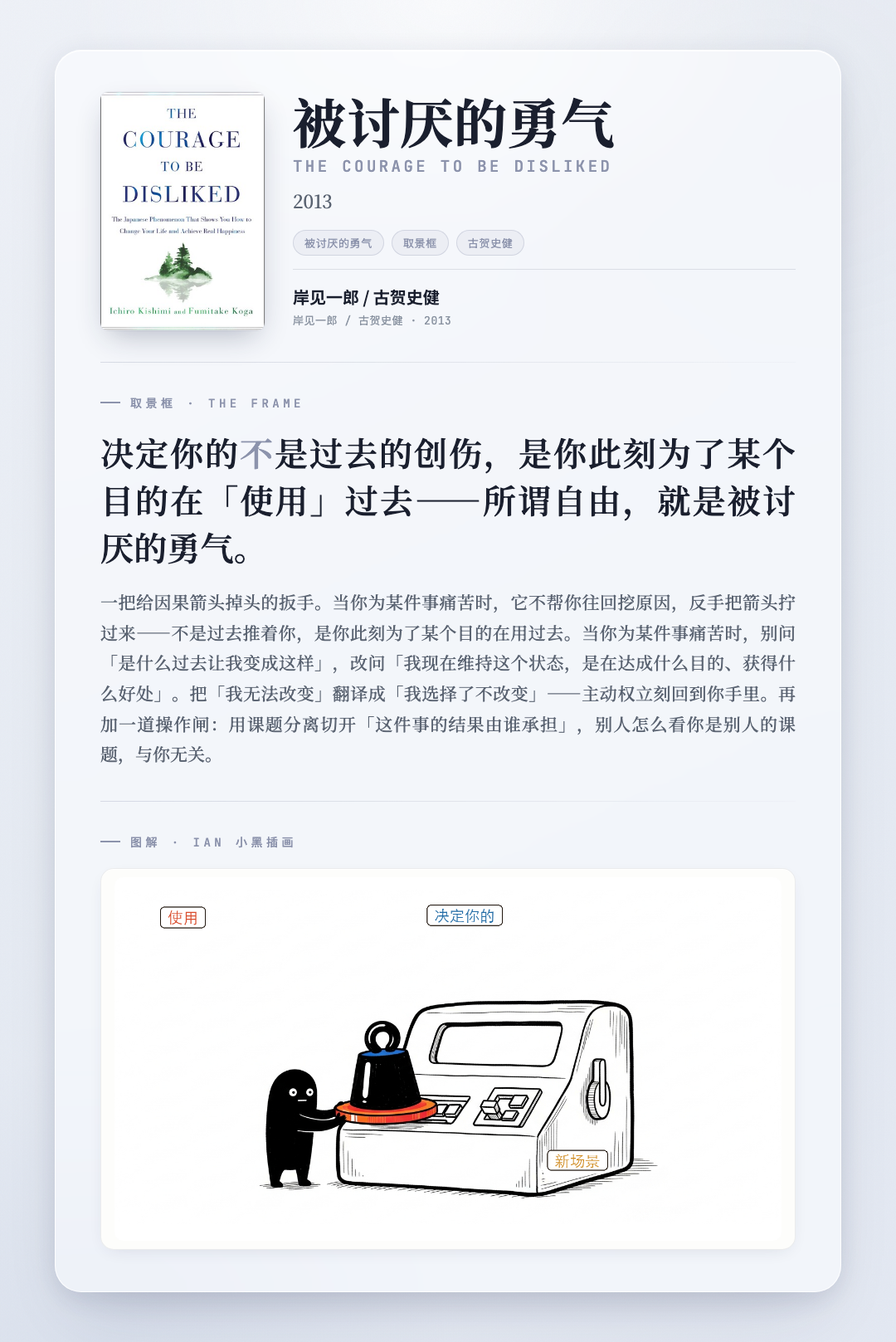 被讨厌的勇气 取景框卡