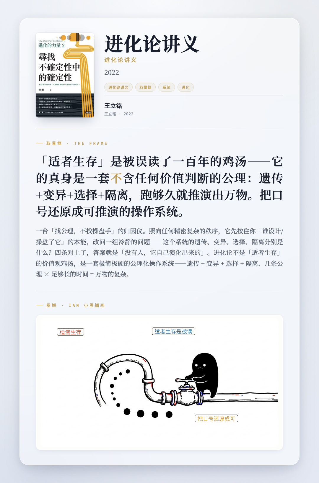 进化论讲义 取景框卡