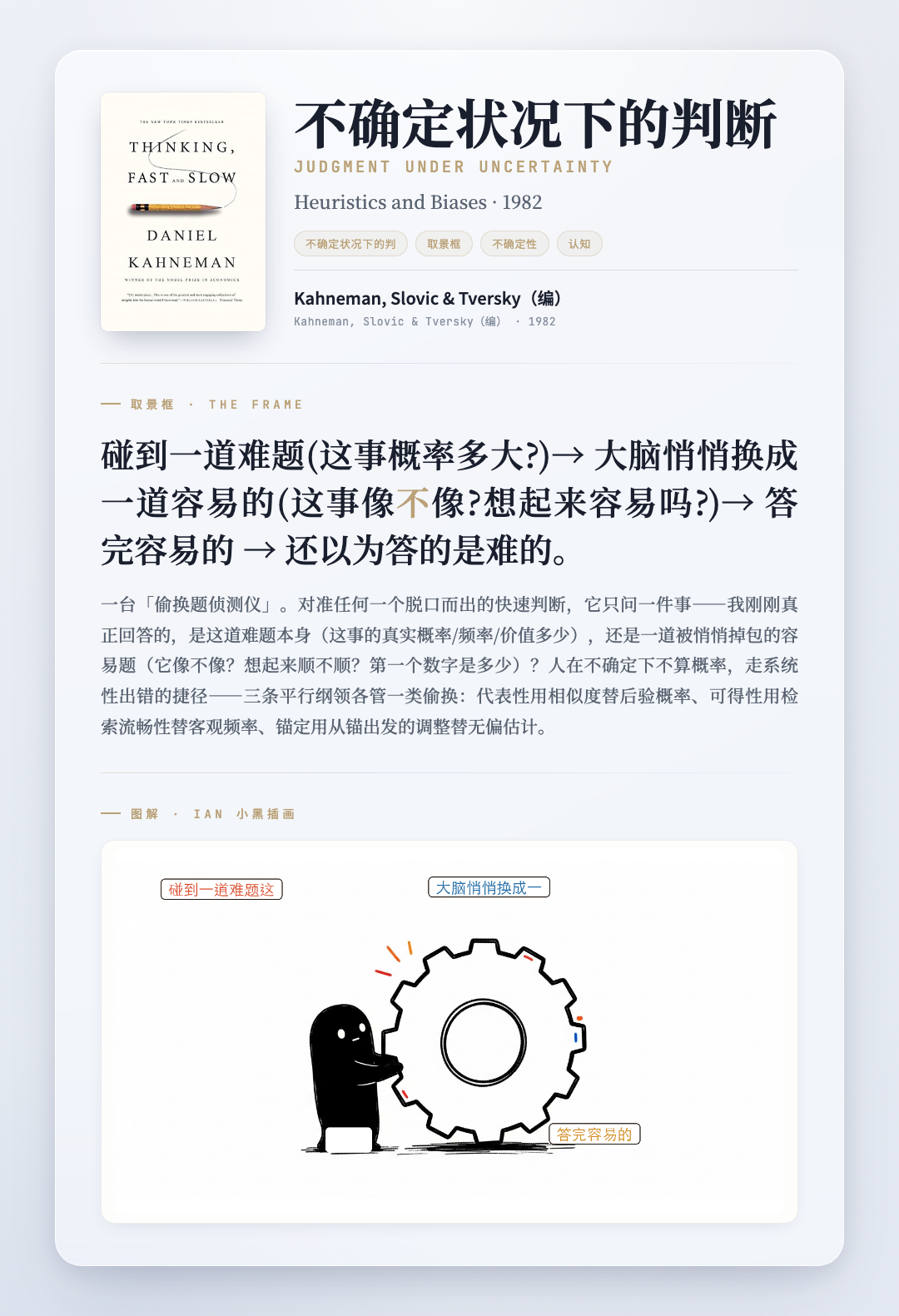 不确定状况下的判断 取景框卡