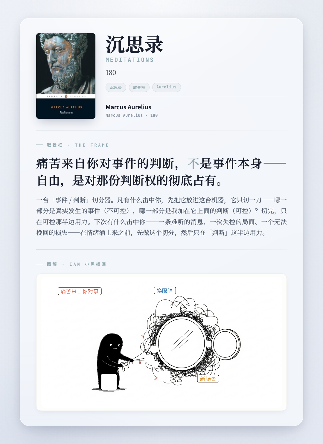 沉思录 取景框卡