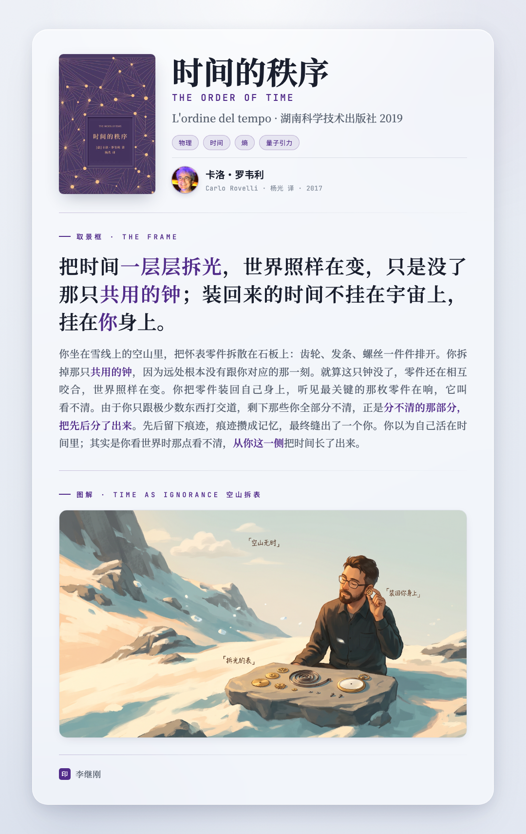 时间的秩序 取景框卡