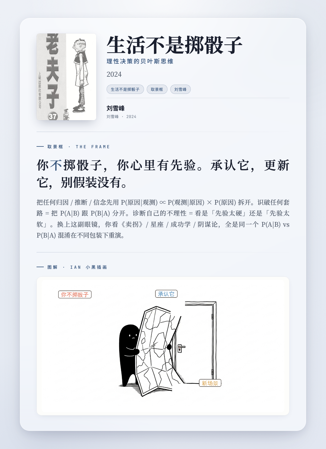 生活不是掷骰子 取景框卡
