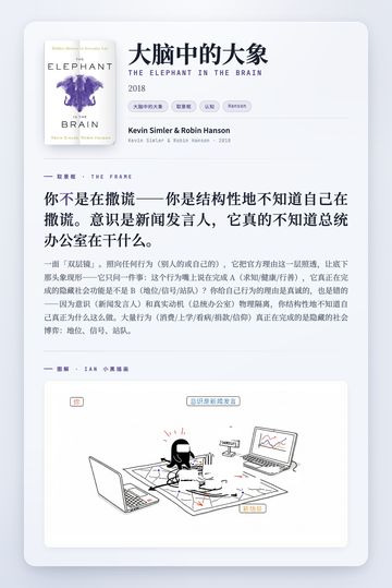 大脑中的大象 取景框卡