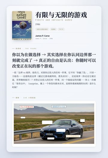 有限与无限的游戏 取景框卡