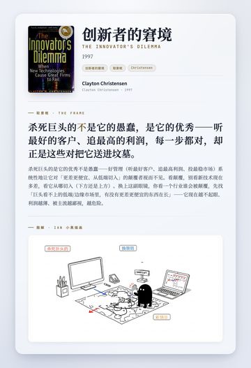 创新者的窘境 取景框卡