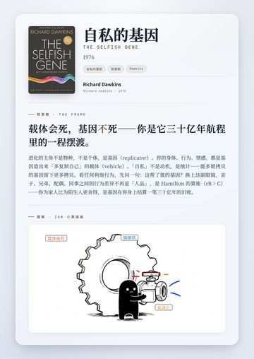 自私的基因 取景框卡
