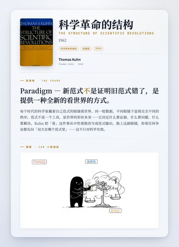 科学革命的结构 取景框卡
