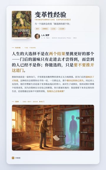 变革性经验 取景框卡